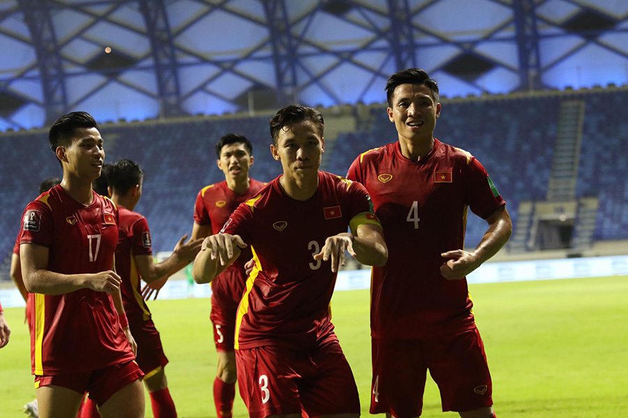 Tuyển Việt trong trận thắng Malaysia 2-1 ở đêm 11/6 vừa rồi