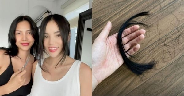 Khoe màn cắt tóc tại nhà, Kỳ Duyên lộ chi tiết sống chung với Minh Triệu