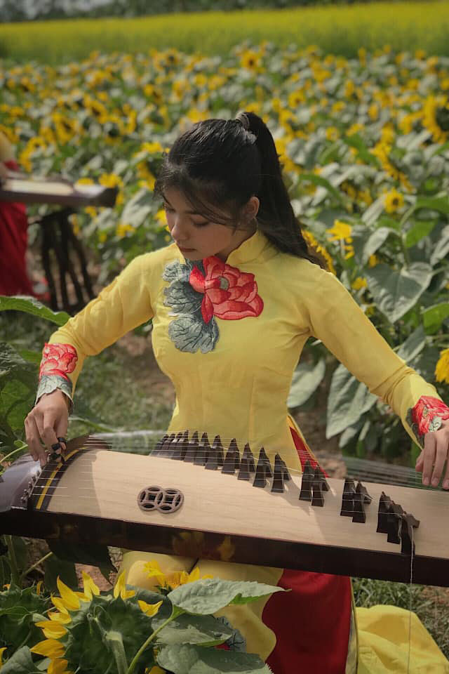 Ái nữ 16 tuổi nhà Võ Hoài Nam có niềm yêu thích với bộ môn đàn tranh
