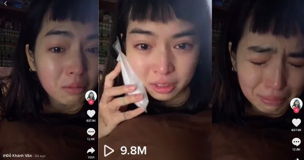 Khánh Vân "Mắt Biếc" lên TikTok khóc nức nở thu về gần 10 triệu views 