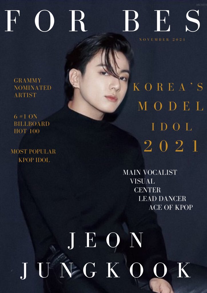 Forbes Hàn Quốc còn xác nhận Jungkook sẽ là gương mặt trang bìa của tạp chí số tháng 11. 