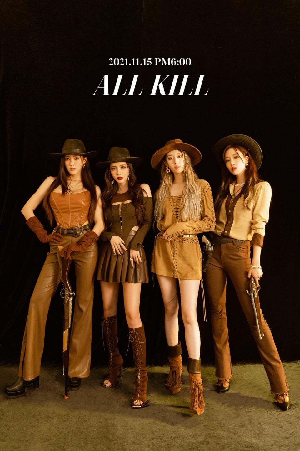 T-Ara đã khiến người hâm mộ phấn khích với bộ ảnh teaser đầu tiên, lấy chủ đề Miền Tây hoang dã cho ca khúc đầu tiên 'All Kill'.  