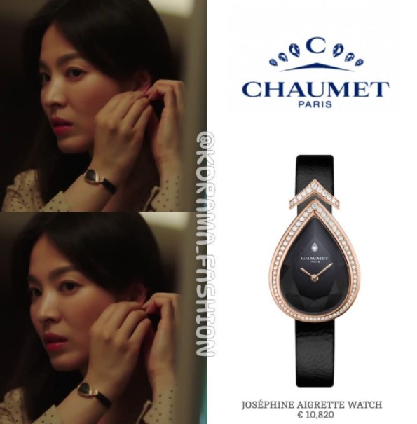Song Hye-kyo cũng lăng xê chiếc đồng hồ của thương hiệu Chaumet có giá khoảng 276 triệu đồng