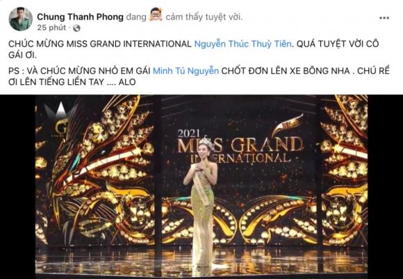 ...hay NTK Chung Thanh Phong cũng phải nhắc nhẹ trên trang cá nhân. 