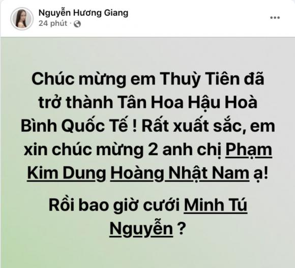 Lời tuyên bố hài hước của Minh Tú đã khiến Hương Giang ...