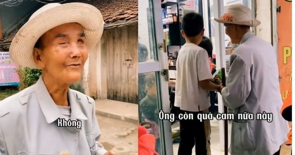 Cảm động cụ ông loà mắt, đi bộ quãng đường dài chỉ để thăm cháu trong chốc lát