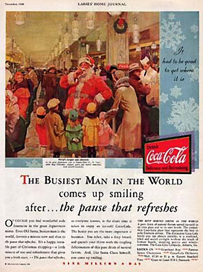 Ông già Noel gắn liền với chiến thuật marketing của Coca Cola