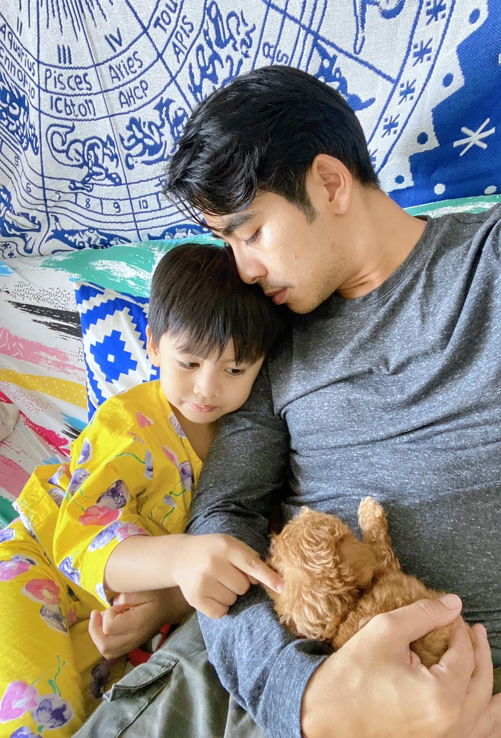 Thanh Bình và con trai