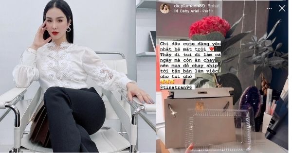 Thấy Diệp Lâm Anh vất vả, nhà chồng ship đồ ăn tới tận văn phòng cho cô