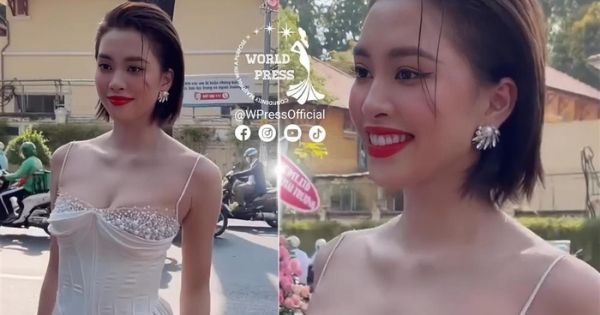 Hiếm hoi vuốt tóc ngược, Tiểu Vy khoe trọn thần thái sang chảnh, xinh bất chấp