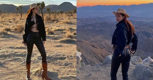 Chi Pu hóa thân thành cao bồi gợi cảm, mặc nội y đứng giữa sa mạc