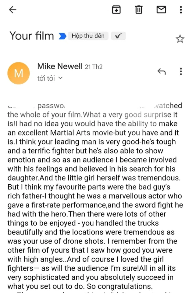 Nguyên văn email của Mike Newell