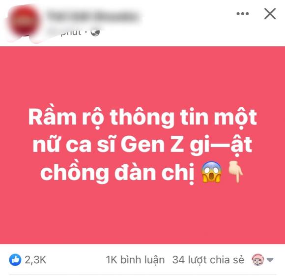Cộng đồng mạng Việt xôn xao náo động trước tin đồn một nữ ca sĩ Gen Z đang cặp kè đại gia có vợ con.