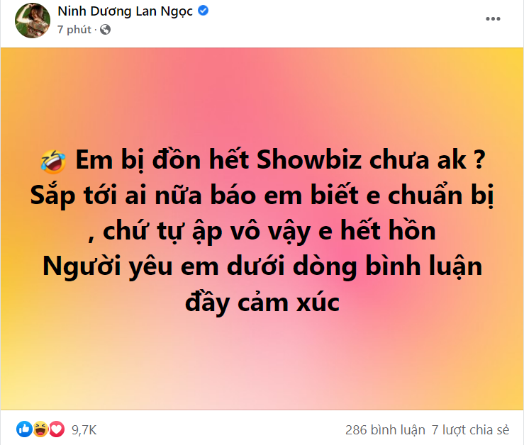 Ninh Dương Lan Ngọc phủ nhận tin đồn hẹn hò với đàn em