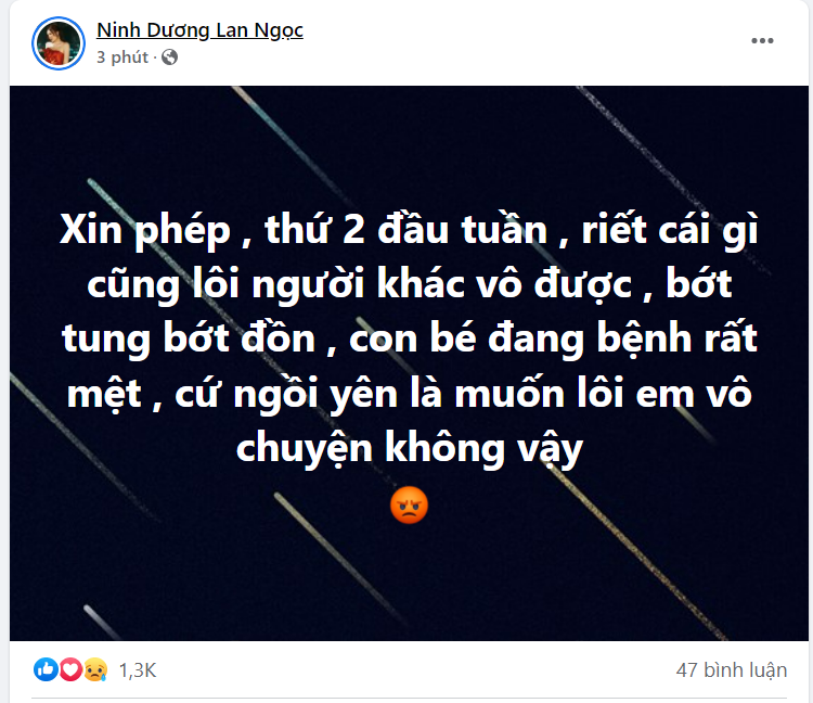 Ninh Dương Lan Ngọc đã có phản hồi chính thức về vụ việc.