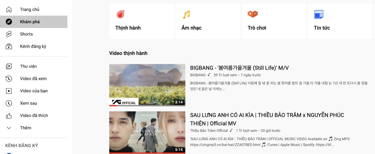 MV mới của Thiều Bảo Trâm giành Top 2 Trending YouTube