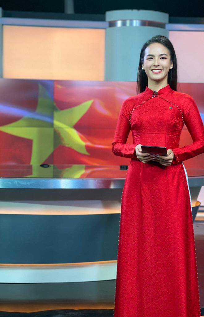 Quỳnh Nga là một trong những mỹ nhân tài năng của chương trình Chuyển động 24h tại Đài truyền hình VTV.