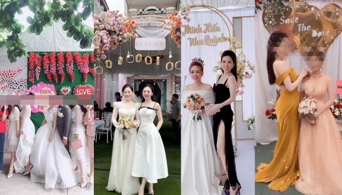 Tổng hợp dàn gái xinh ăn mặc lồng lộn đi dự đám cưới, diện trang phục "lấn át" cả cô dâu