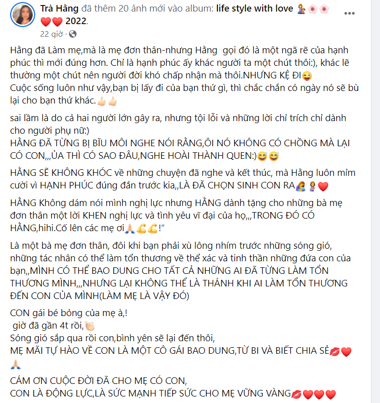 Trà Ngọc Hằng lần đầu trải lòng về hành trình làm mẹ đơn thân, nhắn nhủ đến con gái gần 4 tuổi - Ảnh 1