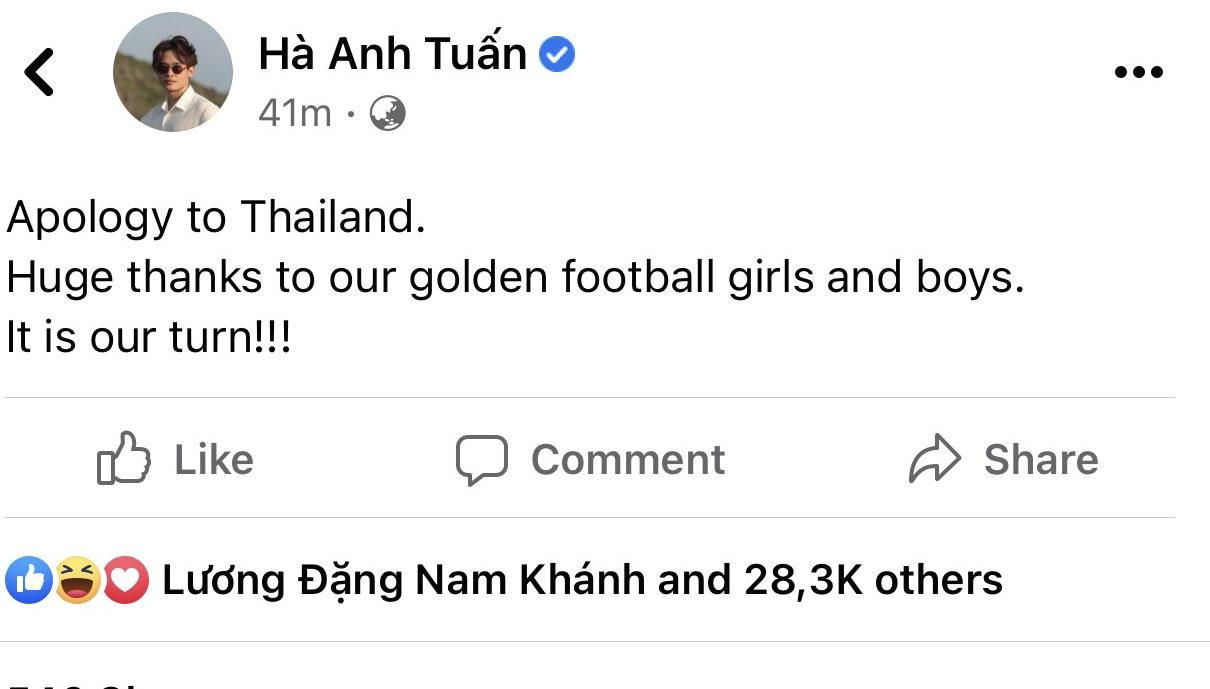 Sao việt mừng chiến thắng bóng đá SEA Games 31: Người 