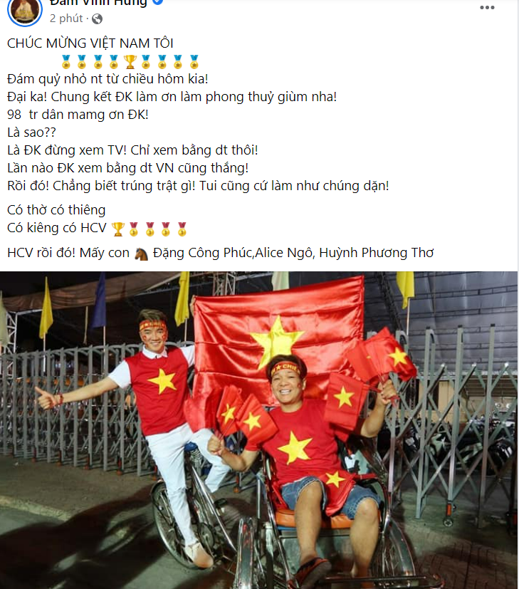 Sao việt mừng chiến thắng bóng đá SEA Games 31: Người 