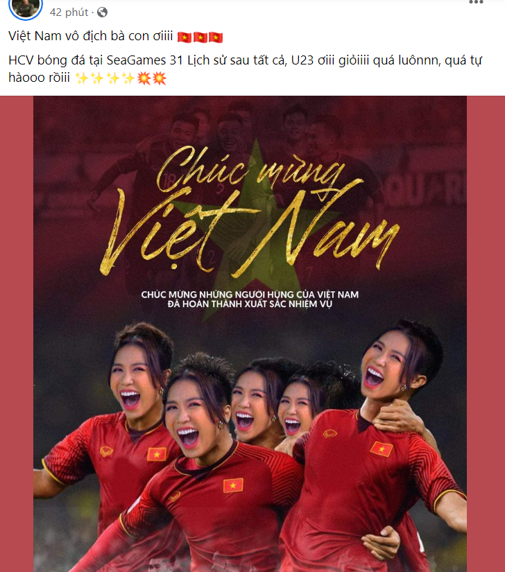Sao việt mừng chiến thắng bóng đá SEA Games 31: Người 