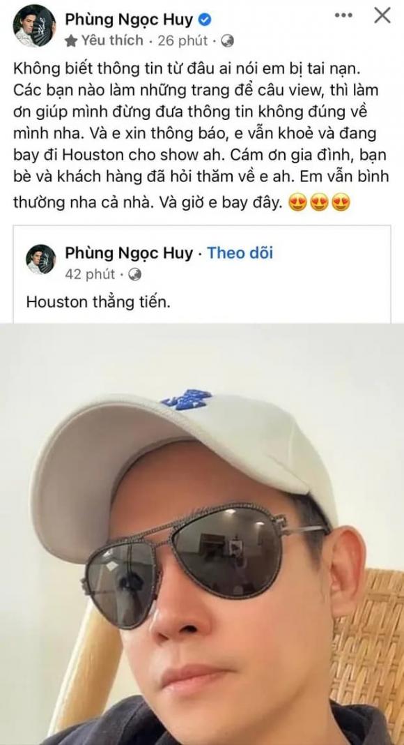 Phùng Ngọc Huy đính chính tin đồn bị tai nạn nặng - Ảnh 4