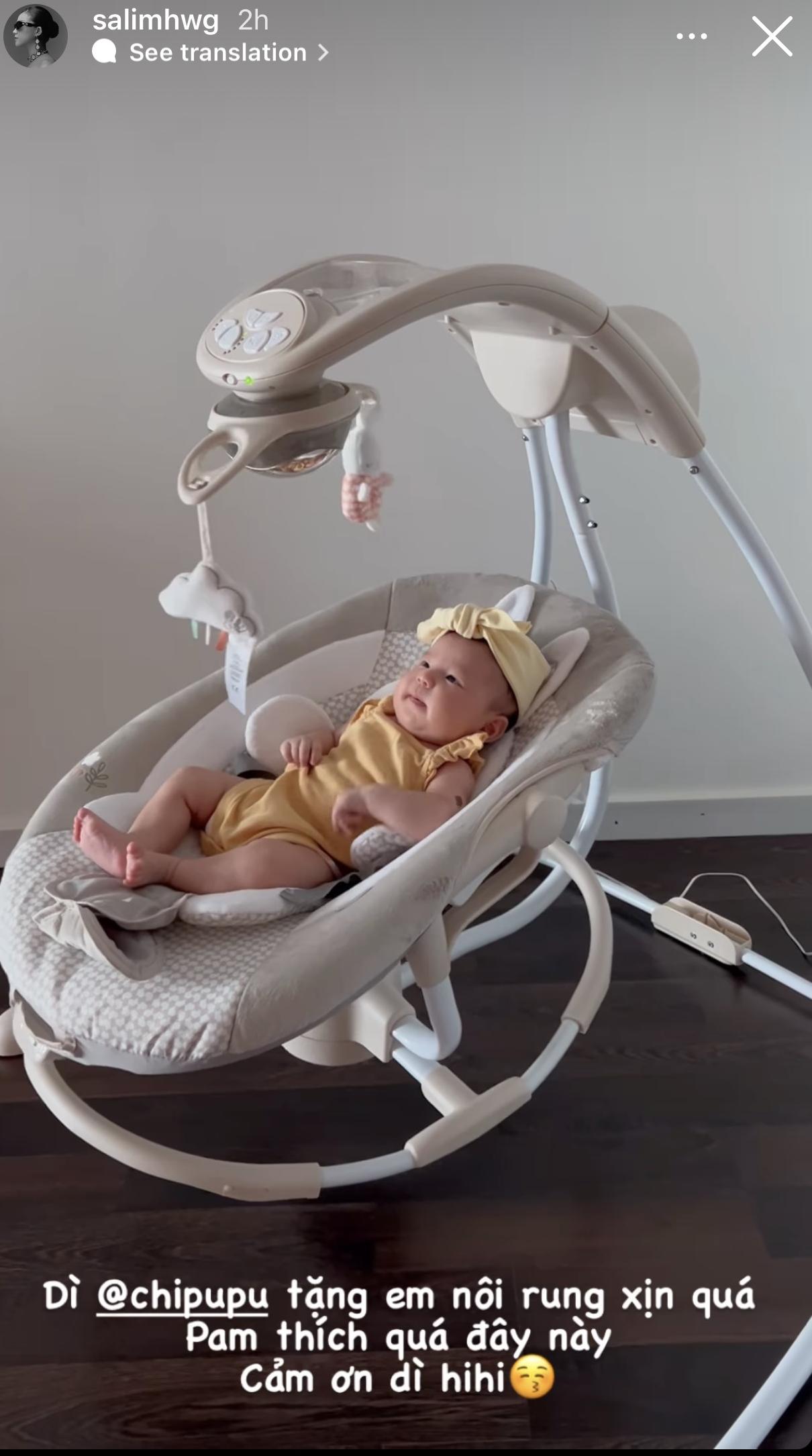 Chi Pu chi gần 9 triệu mua nôi rung tặng cho con gái đầu lòng của bạn thân Salim - Ảnh 6