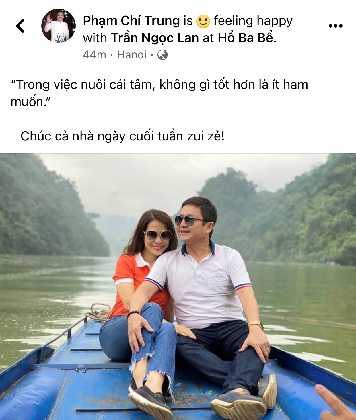 NSƯT Chí Trung tình tứ bên bạn gái kém 17 tuổi, tiết lộ bí kíp 