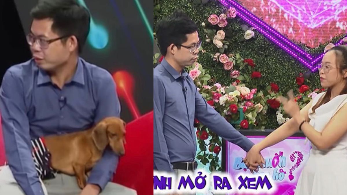 Trai U40 dắt chó cưng lên truyền hình tìm vợ, gặp ngay cô gái dị ứng lông