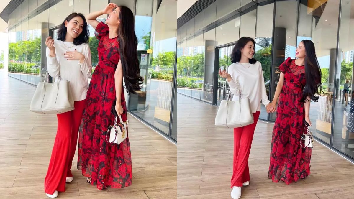 Linh Rin hội ngộ Phạm Hương nhưng ai cũng chú ý vào vòng bụng như mang bầu