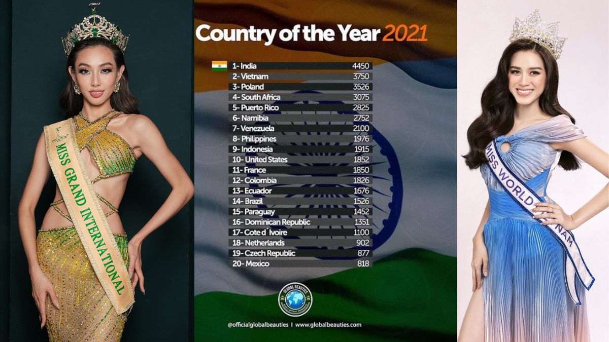 Việt Nam thành cường quốc nhan sắc thứ 2 thế giới, chỉ sau Ấn Độ