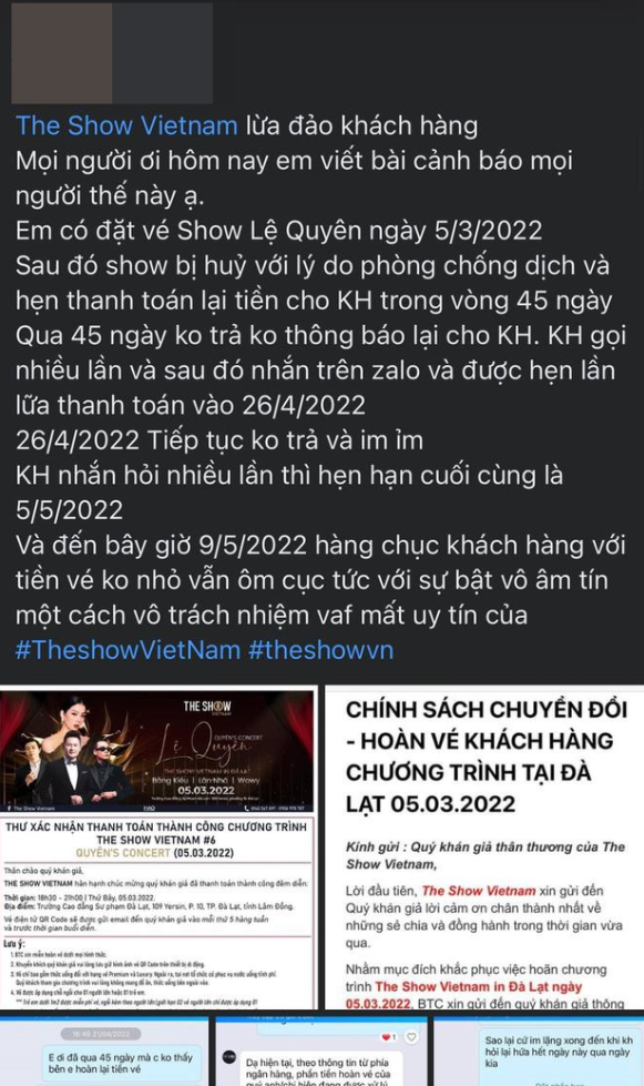 Phương Mỹ Chi, Lệ Quyên và dàn nghệ sĩ Việt bị show âm nhạc lớn lừa đảo - Ảnh 6