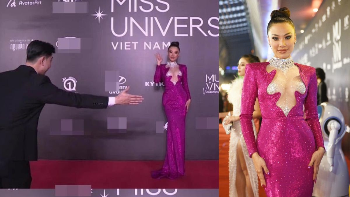 Kim Duyên bị mời ra khỏi thảm đỏ Hoa hậu Hoàn vũ vì "câu giờ" tạo dáng 