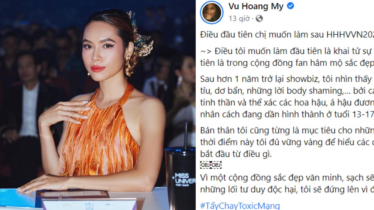 Á hậu Hoàng My muốn "khai tử sự vô văn hóa và độc hại mạng" trong cộng đồng fan sắc đẹp 