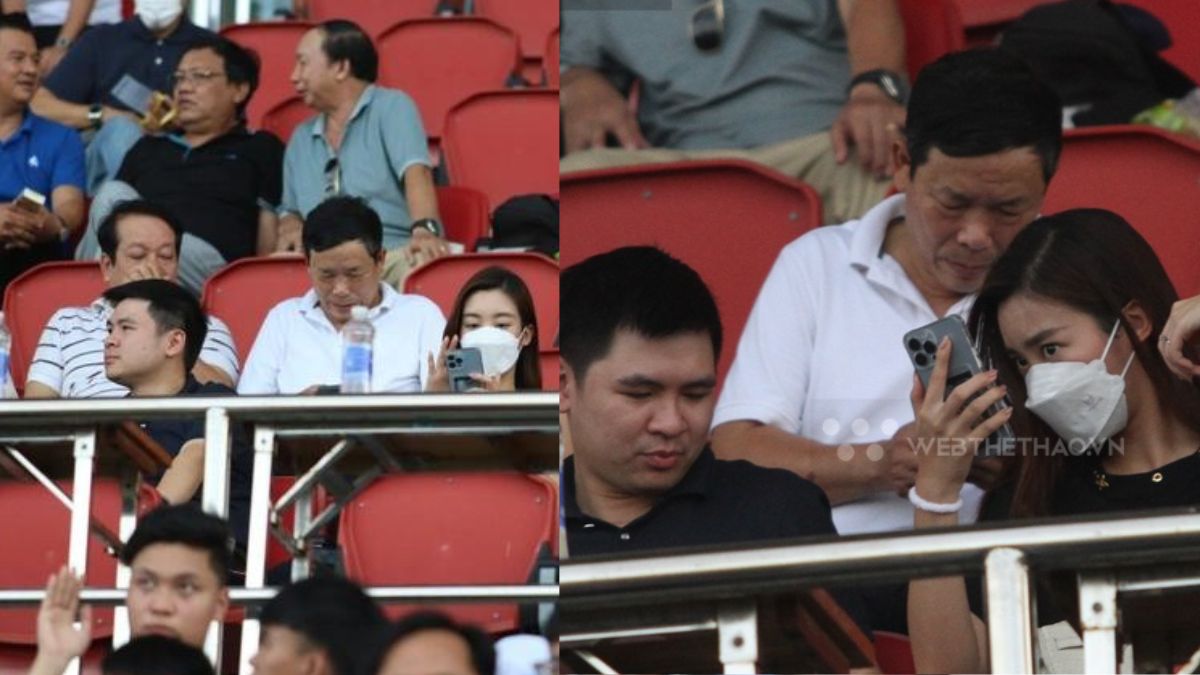 Đỗ Mỹ Linh công khai đi xem bóng cùng ông bầu trẻ CLB Hà Nội