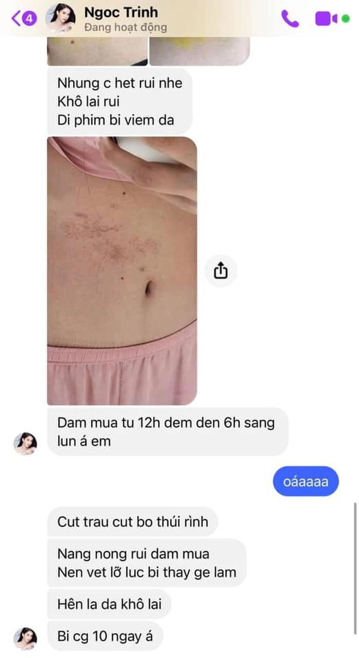 Ngọc Trinh để lộ gương mặt tròn, má 