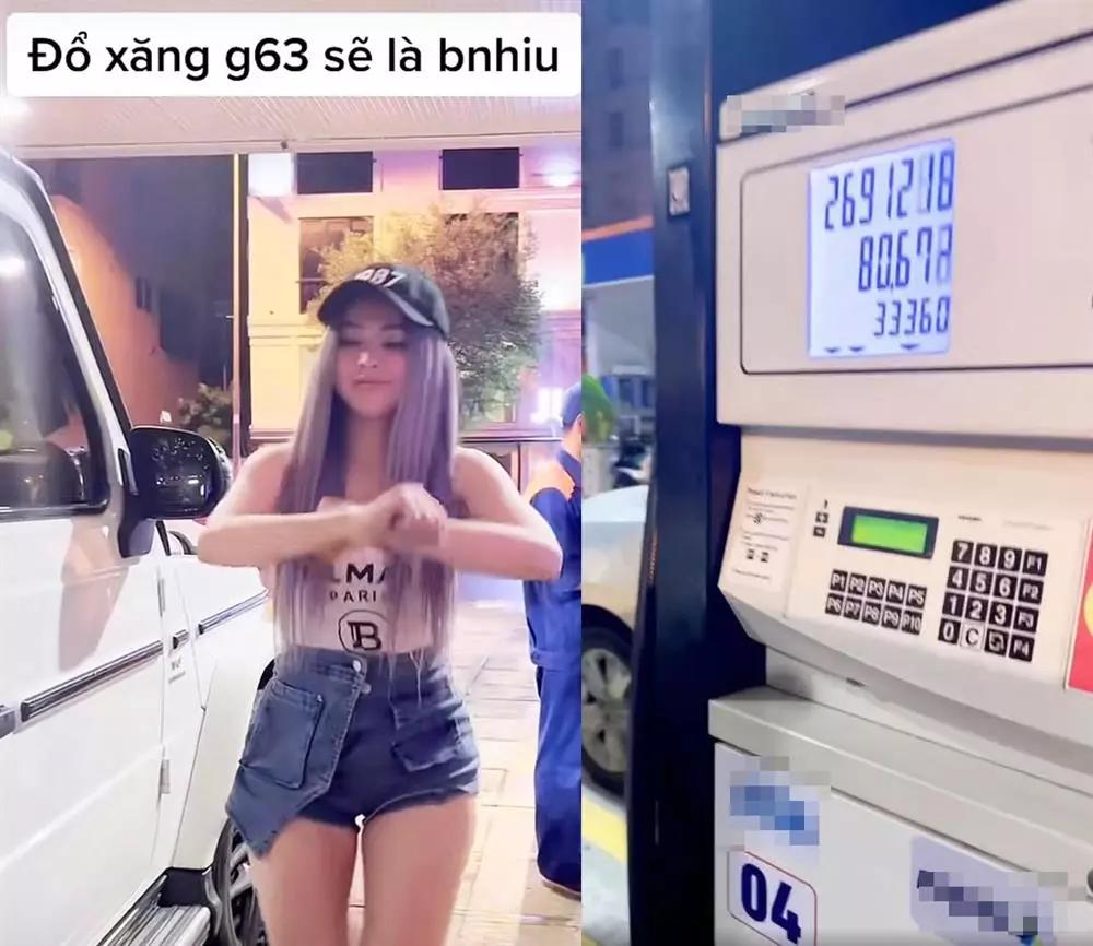 Trang Nemo gây tranh cãi vì dùng điện thoại ở trạm xăng để quay khoe đổ đầy xăng siêu xe G63  - Ảnh 3