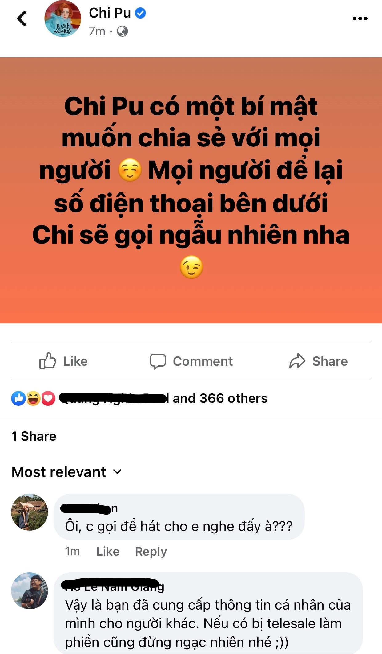 Chi Pu gây tranh cãi khi yêu cầu fan để lại số điện thoại để gọi ngẫu nhiên - Ảnh 1