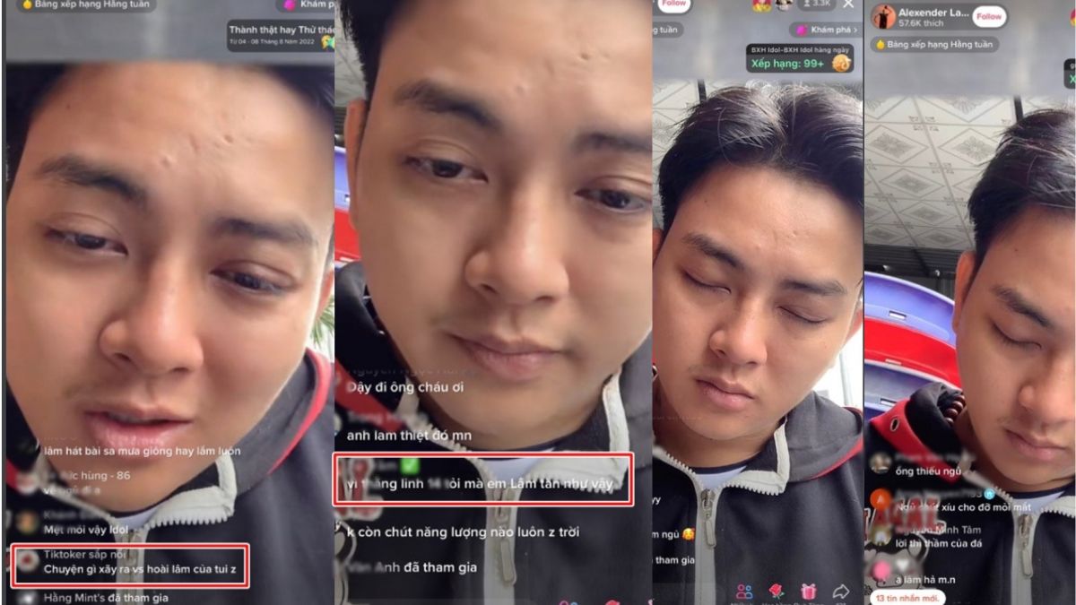 Hoài Lâm lộ gương mặt lờ đờ, ngủ gật khi đang livestream với fan