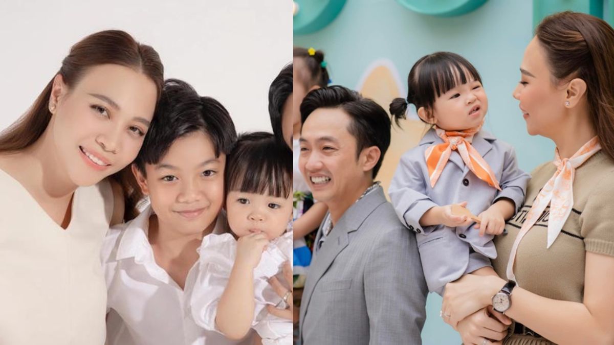 Đàm Thu Trang lộ vòng 2 như có bầu trong tiệc sinh nhật con gái Suchin