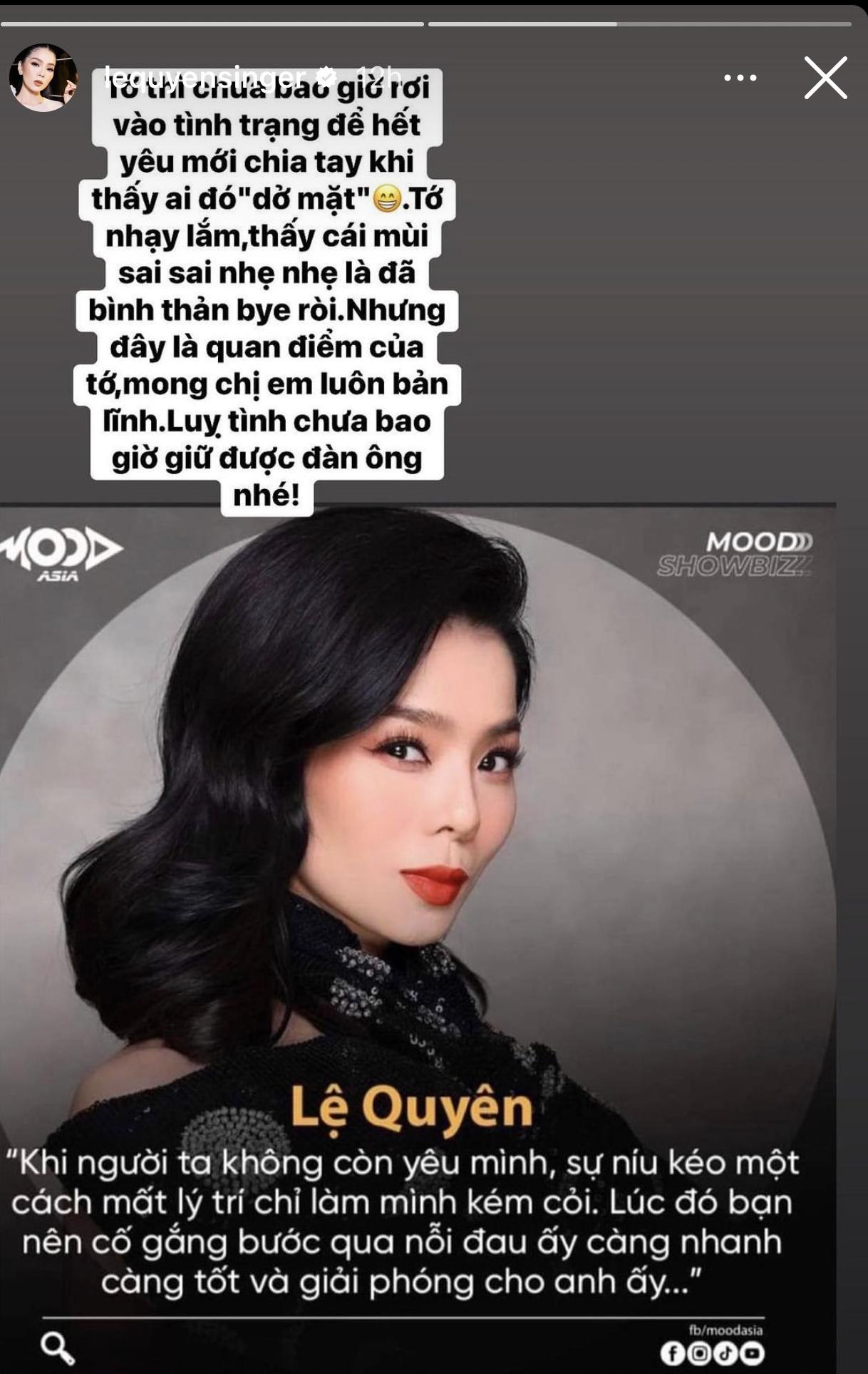 Lệ Quyên tuyên bố cực gắt về tình yêu: 