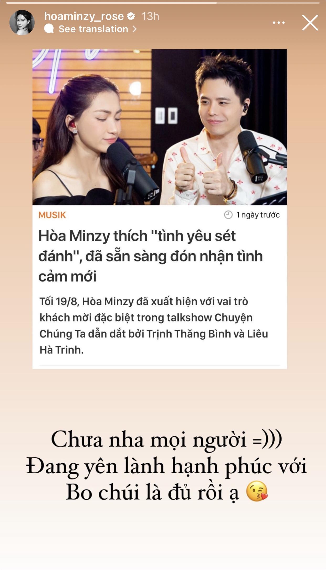 Hòa Minzy lên tiếng chuyện có người mới sau vài tháng chia tay thiếu gia Minh Hải - Ảnh 3