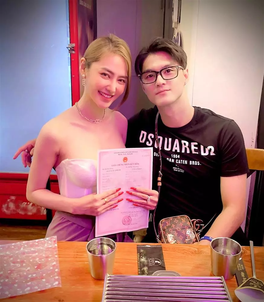 Linh Chi khoe giấy đăng ký kết hôn với Lâm Vinh Hải sau 5 năm dính phốt tiểu tam - Ảnh 3