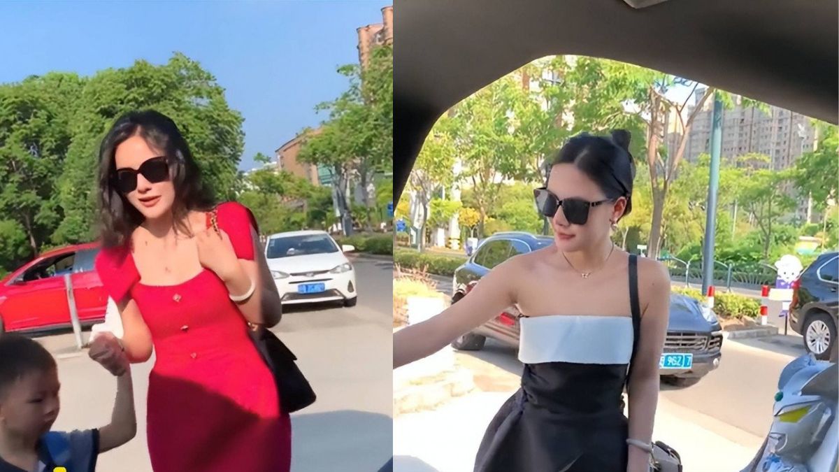 Mẹ bỉm sữa gây bão MXH vì mặc lộng lẫy như sao dự thảm đỏ đến lớp đón con