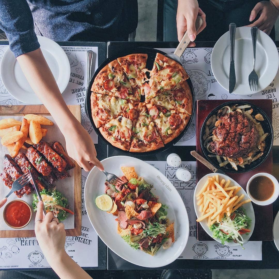 Mỗi một loại pizza lại có một hương vị đặc trưng. Ảnh: @trangnhimtron.