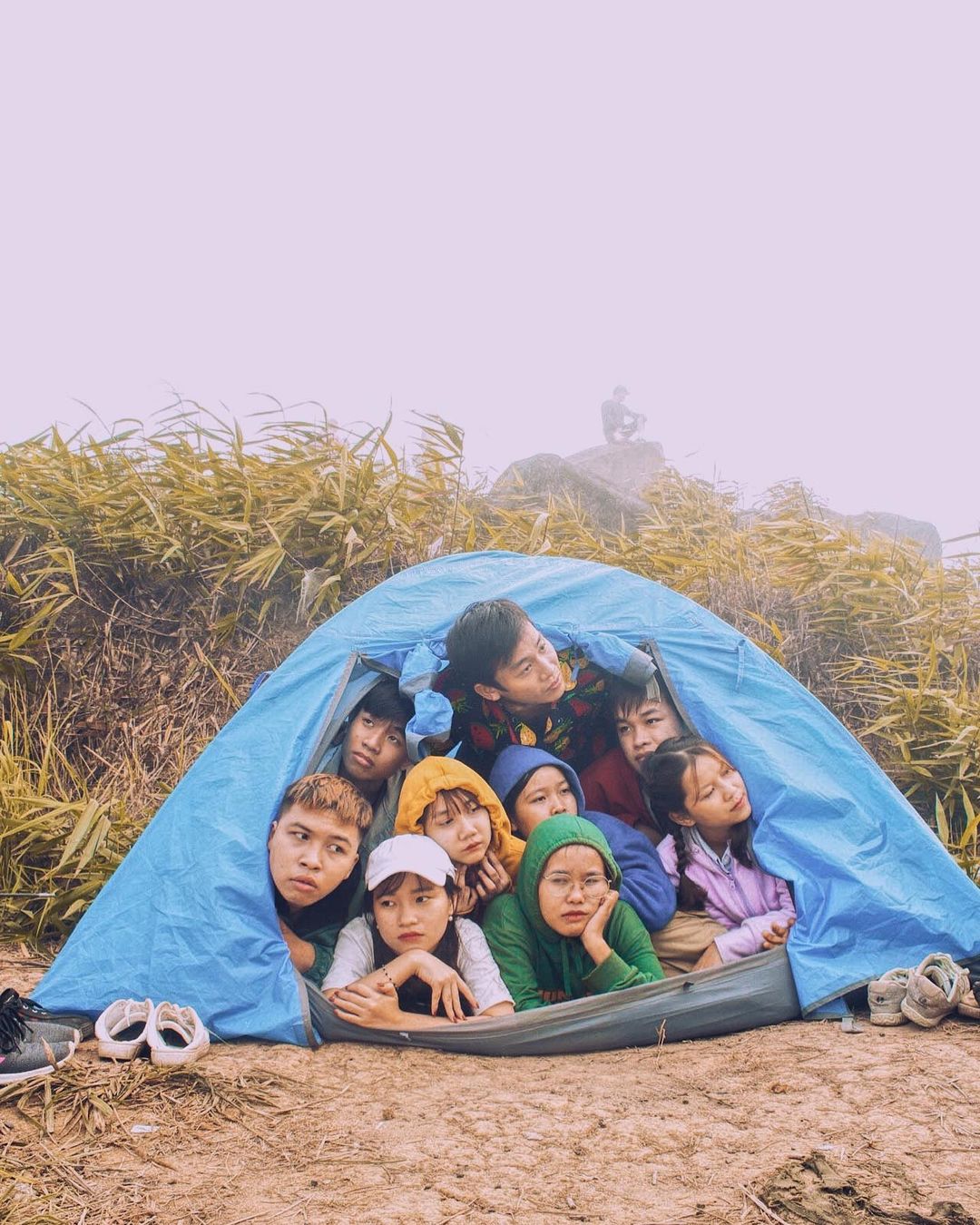 Cắm trại trên đỉnh núi Chứa Chan sẽ là trải nghiệm thú vị trong dịp cuối tuần. Ảnh: @mowfymy.