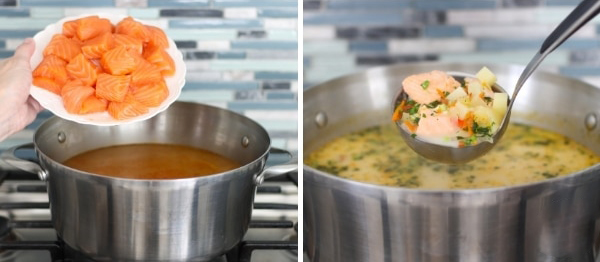 Cách nấu súp cá hồi nóng hổi ngon, không tanh, bổ dưỡng - Ảnh 4