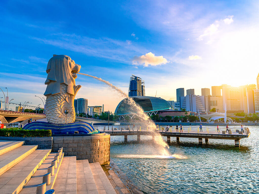 Sư tử biển là biểu tượng của đảo quốc Singapore.