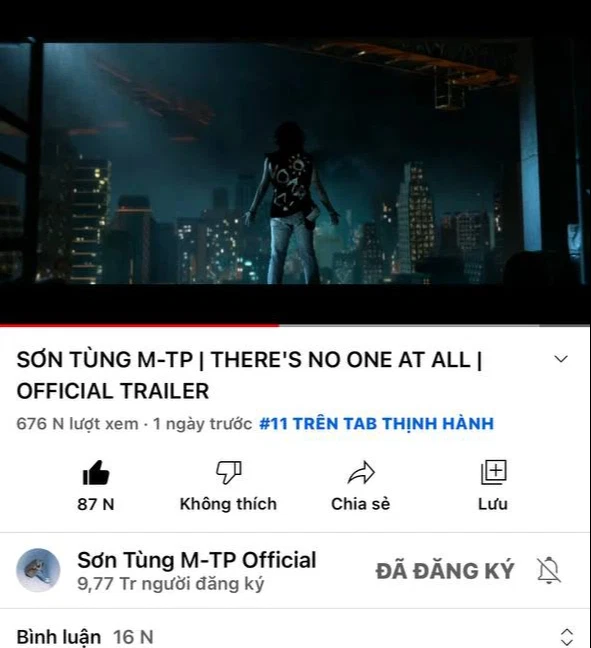 Sơn Tùng tung trailer MV hơn 36 tiếng đồng hồ không nổi triệu view - Ảnh 2